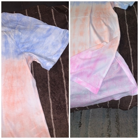 Sky Multi Color Cloud Tie Dye T-Shirts - Picture 7 of 8